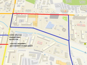 Временное перекрытие улицы Лермонтова продлено до 8 часов утра 4 марта