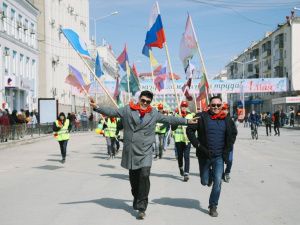 В Якутске на первомайскую демонстрацию вышли более 55 тысяч человек