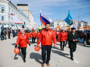В Якутске на первомайскую демонстрацию вышли более 55 тысяч человек