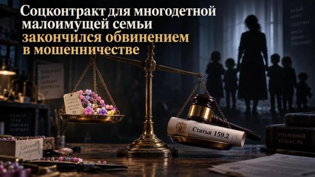 Соцконтракт для многодетной малоимущей семьи закончился обвинением в мошенничестве